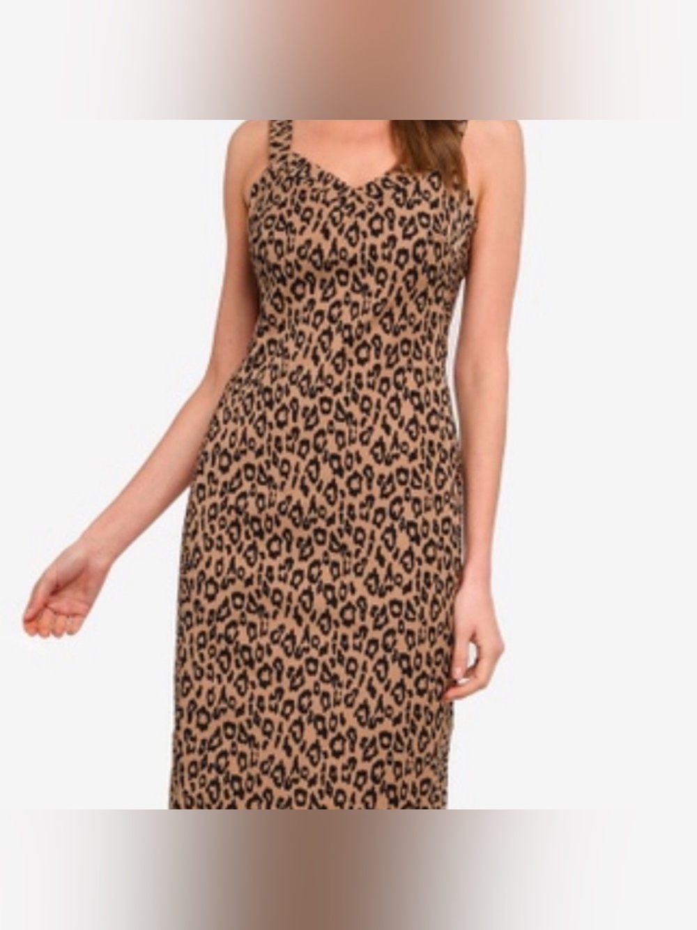Banana Republic Leopard Print Midi Dress - Brown & Black